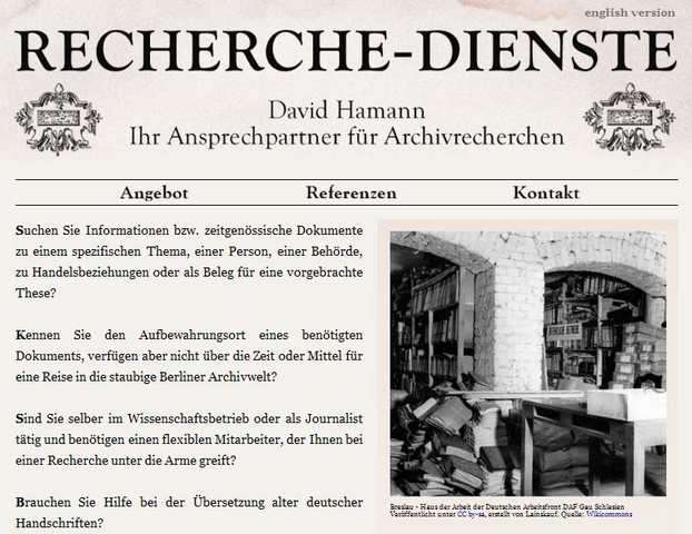 Archivrecherchen in und um Berlin